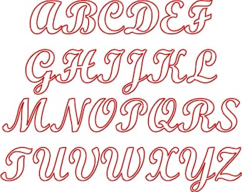 SUPER JUMBO Baseball Time Script APPLIQUE Font Set - Sizes 8", 9", 10" & 11"
