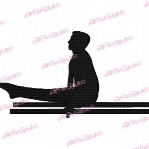 以下が含まれることがあります： 黒い平行棒で体操の練習をしている人のシルエットです。