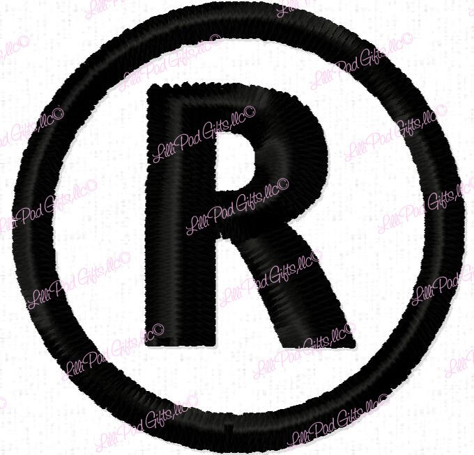 Add R Symbol Add-on - TM and R Symbols - Machine Embroidery - - Etsy