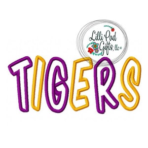 TIGERS-Multi Color Applique - Machine Embroidery Design - 9 Sizes, tigers embroidery, tiger, applique, embroidery design, lillipadgifts