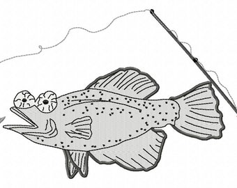 Crappie Time - Machine Embroidery Design - 7 Sizes
