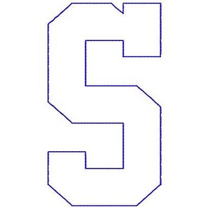 School Time REVERSE Applique Font Set - UPPER CASE - Machine Embroidery - 4 sizes - 5&quot;,6&quot;,7&quot; and 5x7 Hoop, reverse applique font
