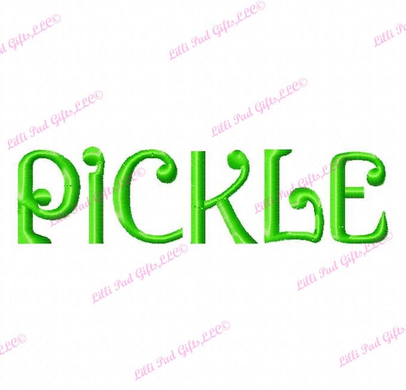 Pickle Machine Embroidery Font Sizes 234 Etsy