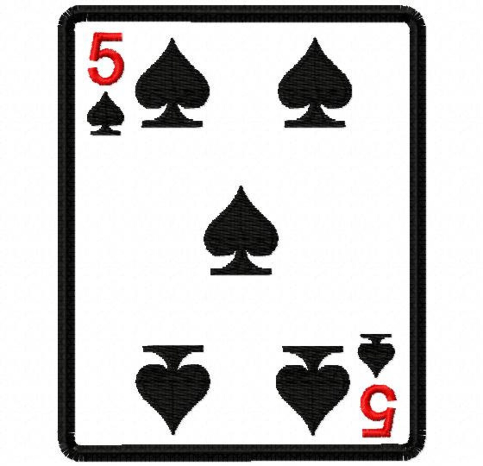 Playing Cards Spades Applique With Numbers 09 Machine Etsy