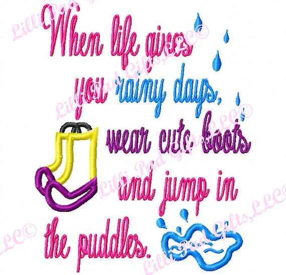 When Life Gives You Rainy Days Wear Cute Boots and Jump in Etsy