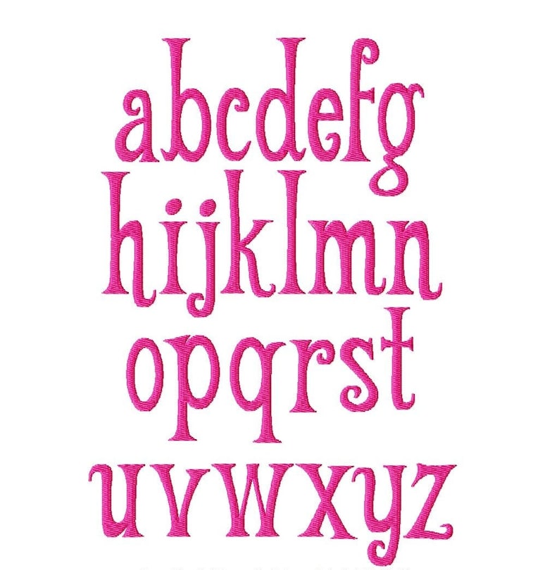 Laffy Taffy Machine Embroidery Font Sizes Etsy