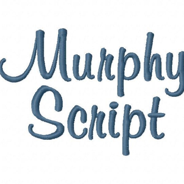 Murphy Script Machine Embroidery Font - Sizes 1",2",3",4" BUY 2 get 1 FREE