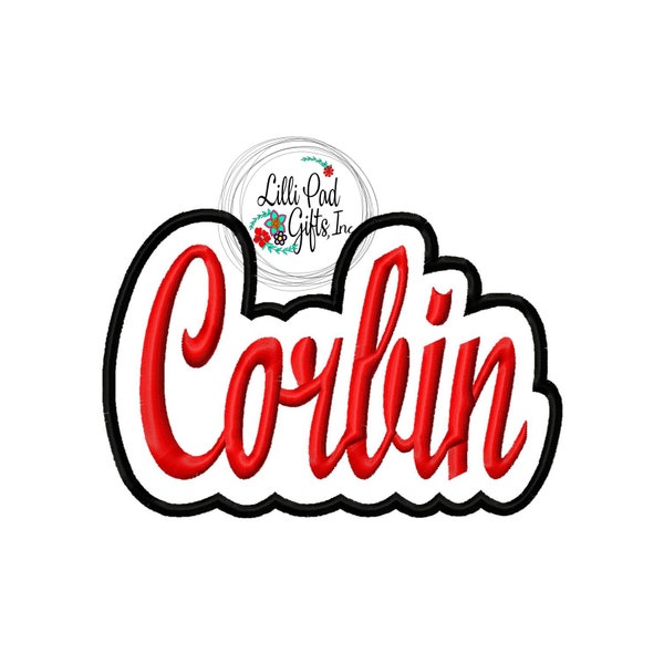 Corbin - Outline Applique - Machine Embroidery Design - 12 sizes, Corbin, Corbin, Mascot, Embroidery Applique, Embroidery Design