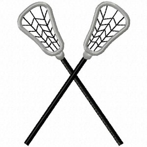 Lacrosse Sticks - Applique - Machine Embroidery Design - 8 Sizes