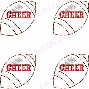 Feltie - Football - CHEER - Machine Embroidery Design - 2 sizes - 1,2,4,6 Count