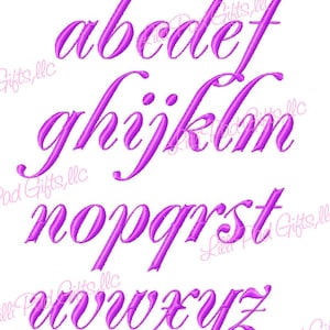 Fancy Script Machine Embroidery Font BX Sizes 2,3,4 and 4x4 Hoop BUY 2 get 1 FREE, fancy embroidery font, script, fancy image 3