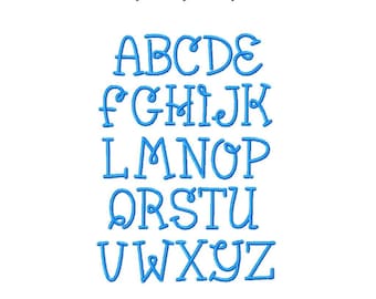 Twistie Machine Embroidery Font Sizes:1", 2", 3", 4" - BUY 2 get 1 FREE