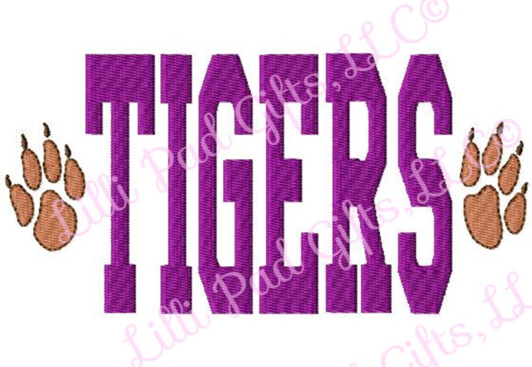 TIGERS Paw Prints Embroidery Design 14 Sizes, Tigers, Tiger, Paw, Paw