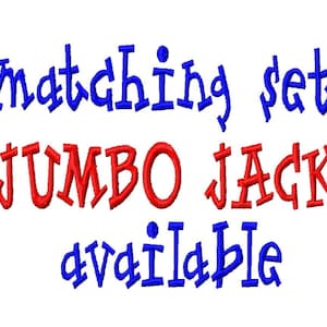 Jack Machine Embroidery Font Sizes 1,2,3,4 BUY 2 get 1 FREE, block, kid font, jack, funky, embroidery, font, boy image 5