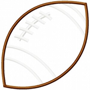 May include: A brown leather football with white stitching.