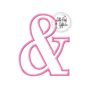 And Symbol - Applique - Machine Embroidery Design - 11 sizes, And, Symbol Applique, & , Applique, Embroidery Design instant download