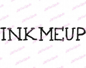 Mini Inkmeup - .5in. (half inch) - Regular and Bold - Machine Embroidery Font - BUY 2 get 1 FREE - Mini Fonts, tattoo font, embroidery font