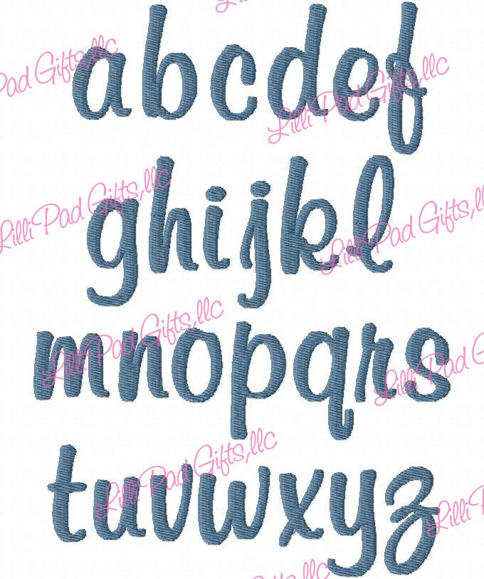 Murph Lettering JUMBO Murphy Script LOWER CASE Machine Embroidery Font - Sizes 5
