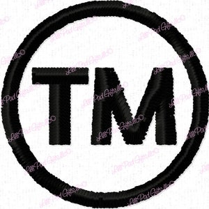 May include: A black and white trademark symbol, "TM", in a circle.