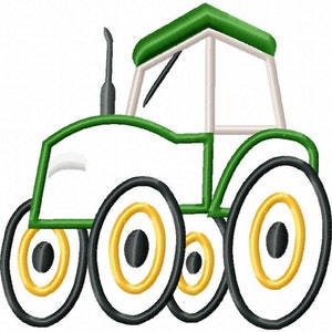 TRACTOR APPLIQUE - Machine Embroidery Design - 9 sizes, tractor, applique, boy, truck, embroidery applique