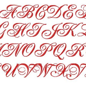 JUMBO Fancy Script Machine Embroidery Font Sizes 5,6,7, and 5x7 Hoop ...