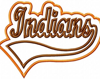 Indianen-swoosh - dubbele stoffen - 8 maten - machineborduurontwerpen