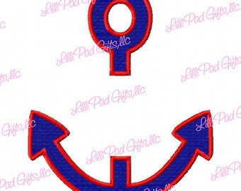 Anchor - Split - Machine Embroidery Design - 11 Sizes, anchor, split, boat, sail, embroidery design