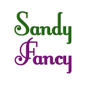 Sandy Fancy Machine Embroidery Font Sizes 1,2,3,4 BUY 2 get 1 FREE image 1