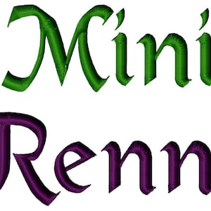 Mini Renni Machine Embroidery Font - Tamanhos 0,5 pol. (meia polegada) COMPRE 2 e GANHE 1 GRÁTIS - Mini Fonts, renni, mini, fonte, fonte de bordado