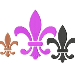 Fleur De Lis - Machine Embroidery - 11 Sizes from 2&quot; to 7&quot;