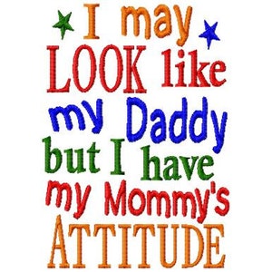 Buy I May Look Like Daddy But Have My Mommy's Attitude Baby Bodysuit, Baby Clothing, Baby Shower Gift, Funny Baby Gift, Toddler Shirt, Birthday Online In India - Foto 10