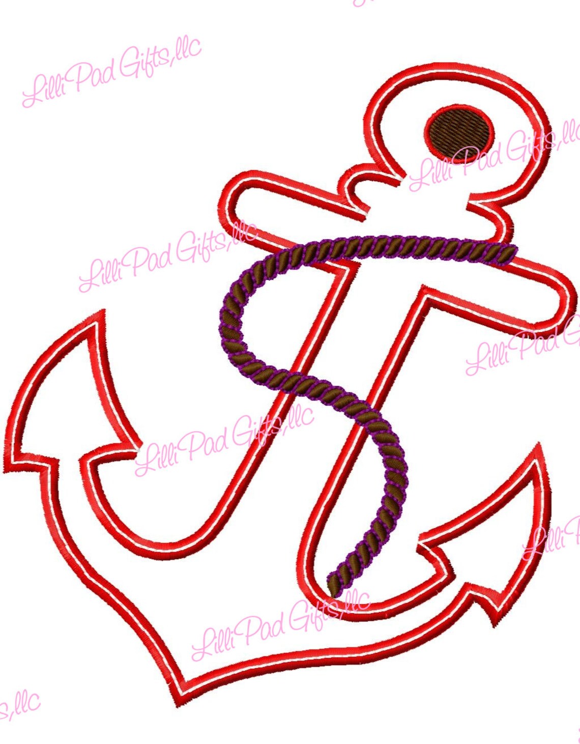 Anchor Applique With or Without Rope Machine Embroidery - Etsy
