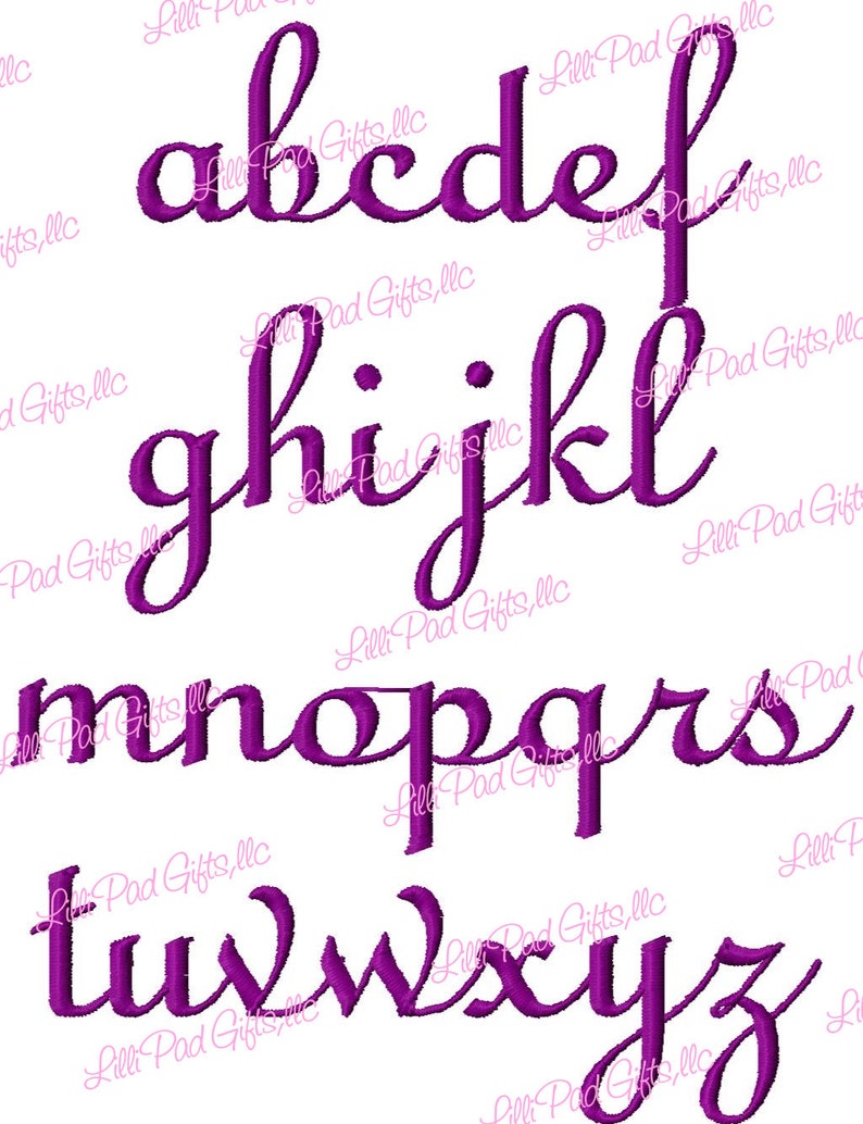 Annie Script Machine Embroidery Font - BX - Sizes 1