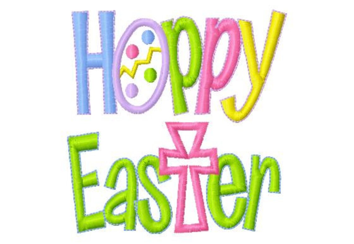 Hoppy easter 4 styles applique machine jessecmault design  etsy