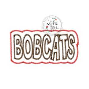 BOBCATS - Zig Zag Stitch-Double Applique - 13 sizes-Machine Embroidery Design, Instant Download, Bobcats, embroidery applique, Bobcats