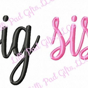 big sis-heart - Machine Embroidery Design - 9 Sizes