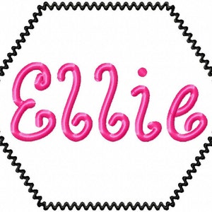 Ellie - LILLI PAD EXCLUSIVE -  Machine Embroidery Font - Sizes 1&quot;,2&quot;,3&quot;, 4&quot; Buy 2 get 1 Free