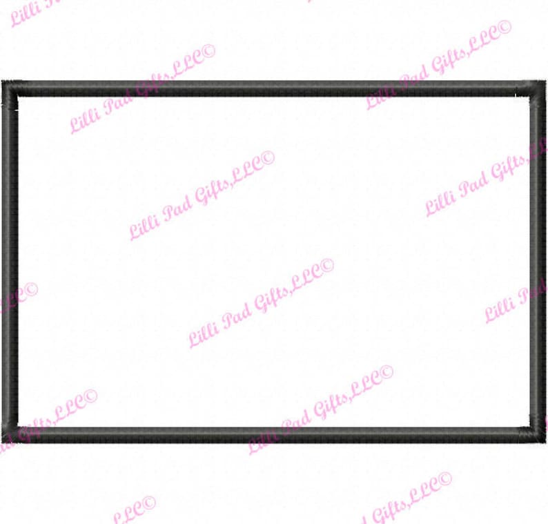 Machine Embroidery Rectangle Frame Design Rectangle - Applique - Machine Embroidery Design - 14 Sizes - Etsy
