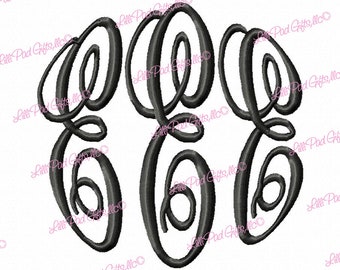 ABC Script Circle Monogram Font - BX - Sizes 4" and 5" - Machine Embroidery Design, script font, script, embroidery font