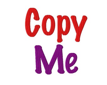 Copy Me Machine Embroidery Font - Sizes 1",2",3",4" BUY 2 get 1 FREE