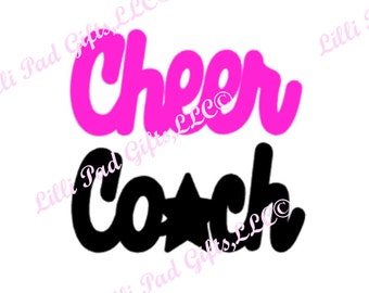 Cheer Coach- Cut File - Instant Download - SVG and DXF for Cameo Silhouette Studio Software & other Cutter Machines, cheer, coach
