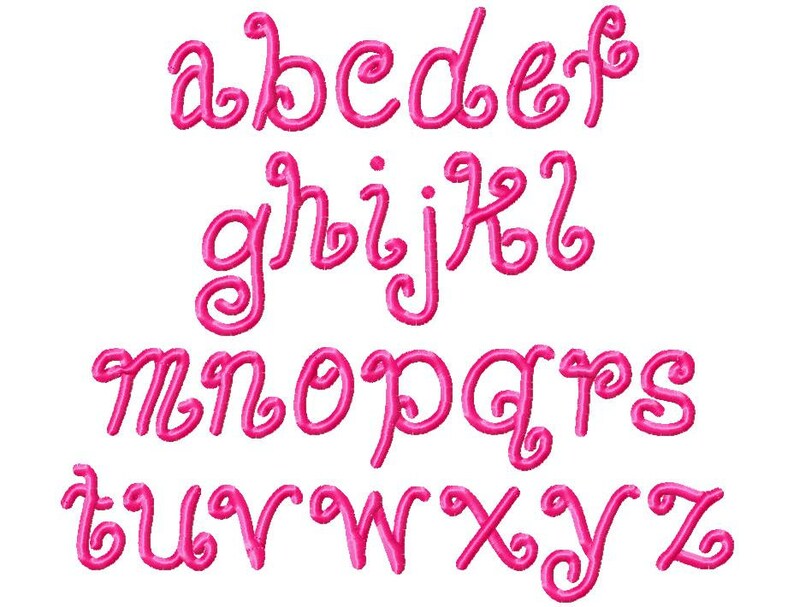 Mini Ellie Machine Embroidery Font Sizes .5in. half Inch - Etsy
