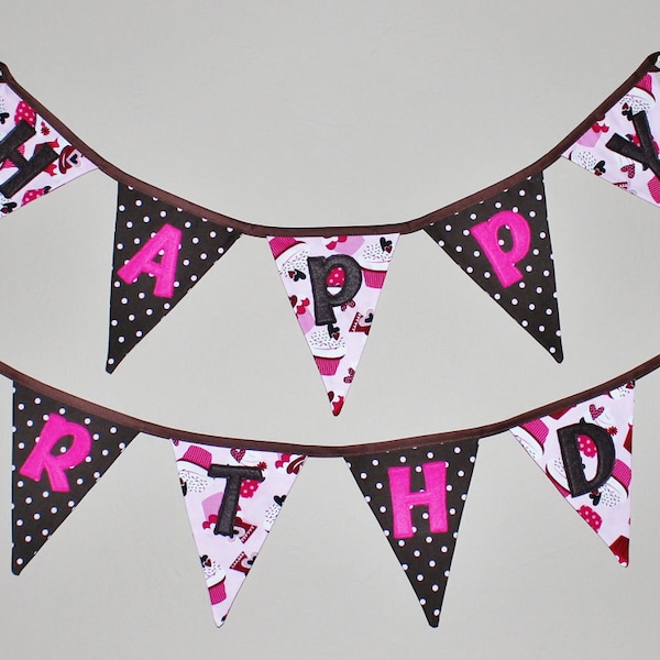 Happy Birthday Banner Pattern - Directions - with all Letters