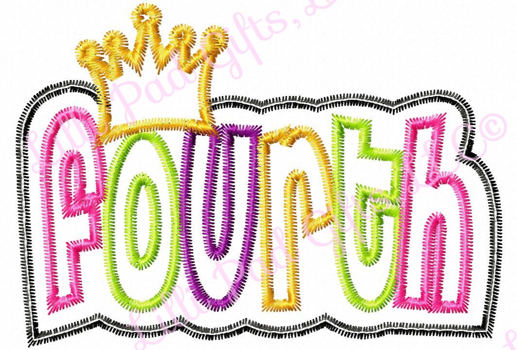 Fourth Crown Zig Zag Outline Applique Machine - Etsy