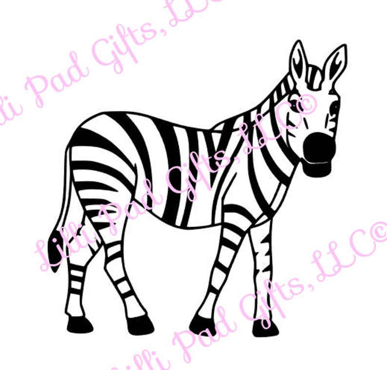 Zebra Cut File Instant Download SVG Vector JPG for Cameo Silhouette Studio Software & other Cutter Machines image 1
