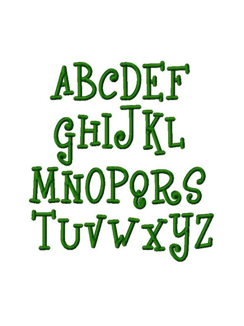 Cassie Machine Embroidery Font - Sizes 1