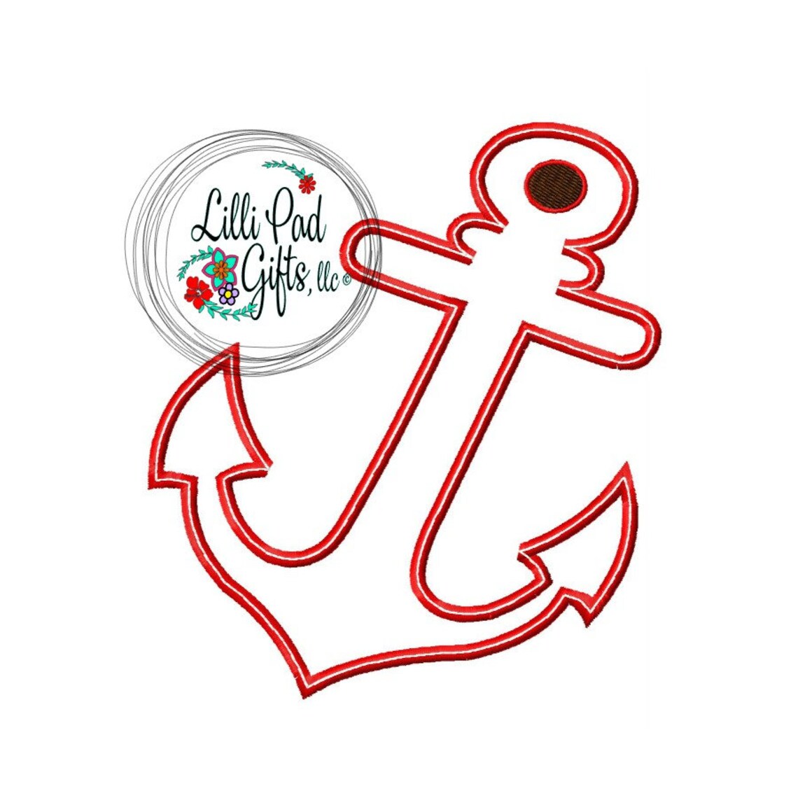 Anchor Applique - With or Without Rope - Machine Embroidery Design - 9 ...