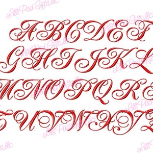 Fancy Script Machine Embroidery Font BX Sizes 2,3,4 and 4x4 Hoop BUY 2 get 1 FREE, fancy embroidery font, script, fancy image 2