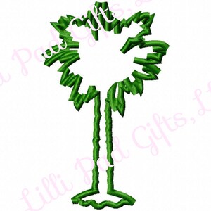 Spunky Palm Tree - Machine Embroidery Design - 5 Sizes, palm tree applique, embroidery applique, palm applique, palm embroidery tree