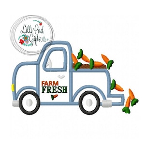 Easter Truck-Applique - Machine Embroidery Design - 5 Sizes, easter embroidery, truck embroidery design, lillipadgifts